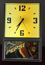 VTG-Pepsi Illuminated Wall Clock Impact International G-37 IL Works Keeps Time