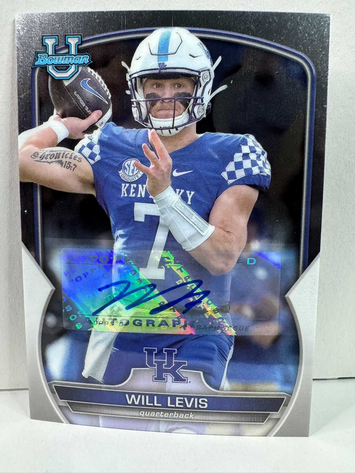 2022 Bowman Chrome U Will Levis Auto (AU, RC)