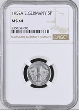 296. 5 fenigów 1952A J. 1506 szt. MS64