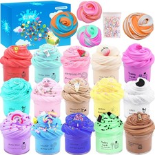 15Pack Butter Slime Kit with Scented DIY Slime for Girls and Boys, Super Soft...
