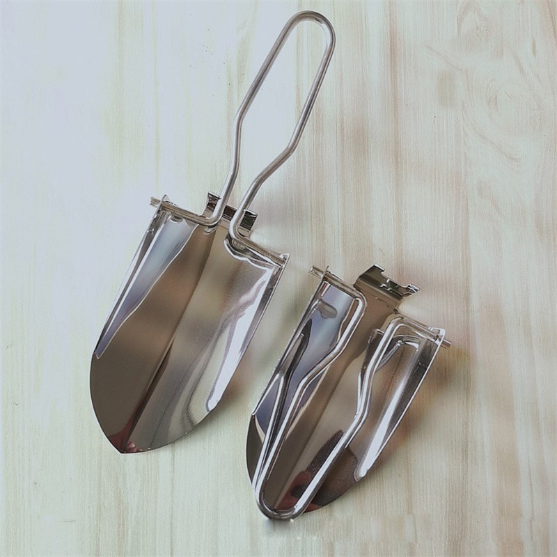 Neue Mini-Edelstahl-Gartengeräte faltbar klappbare Schaufel Camping Schaufel