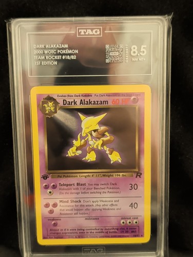 Dark Alakazam (1st Edition) graded TAG 8.5 for sale on eBay
