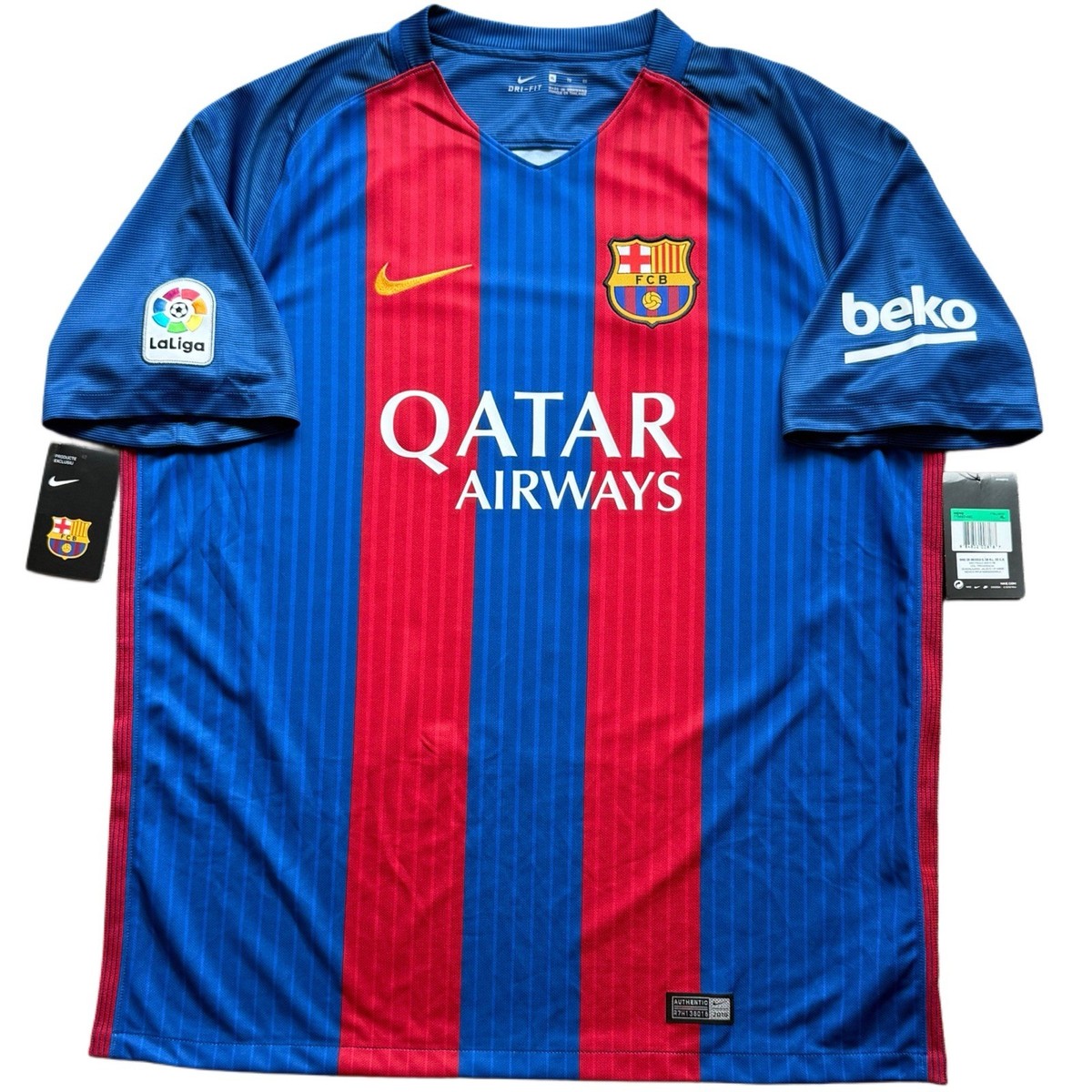 2016/17 Barcelona Home Jersey #11 Neymar Jr XL Nike Short Sleeve