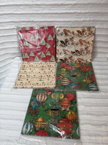 Lotto Lg Carta Regalo Natale Vintage Anni 80/90 Vari Disegni - Foto 7 di 8