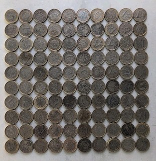 PENNY START (valor nominal de 100 €) monedas de 1 euro EUR euros intercambio de gastos (100 monedas)