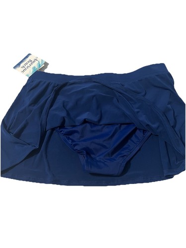 NWT, American Beach Skirtini Skirt Swim Bottom Women Size 14 Blue Beach Vacation - Picture 6 of 9