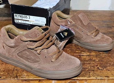 Emerica Reynolds 3 Brown Skateboarding Shoes Men's Medium Width US Size 9.5