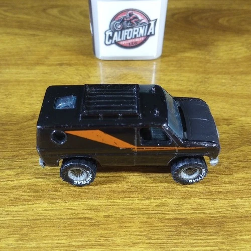 Vintage Hot Wheels Real Riders Baja Breaker Black A-Team Gray Hubs 1989 4x4 Van