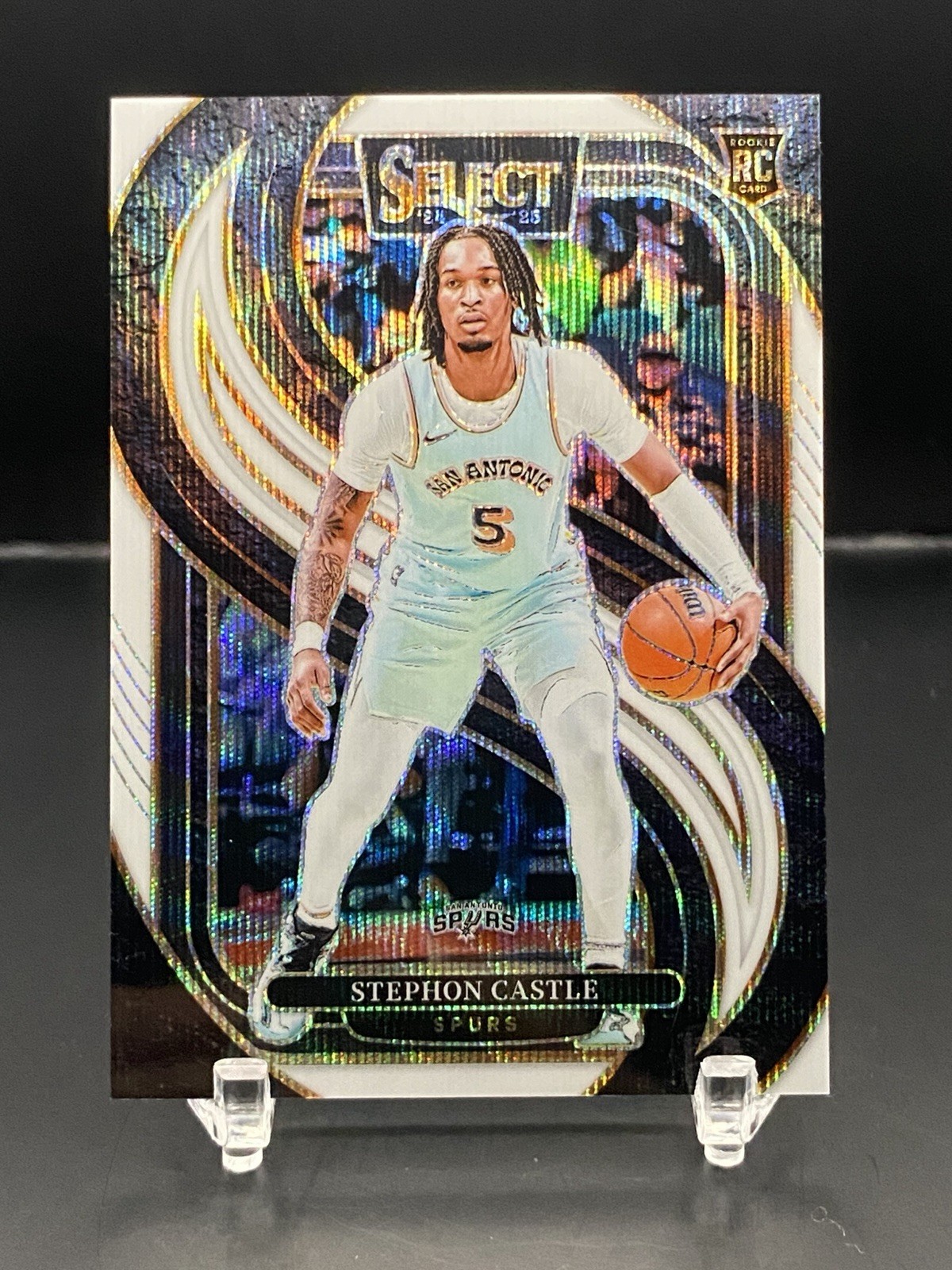 2024-25 Panini Select Stephon Castle #175 Premier Level White Wave Rookie 65/99