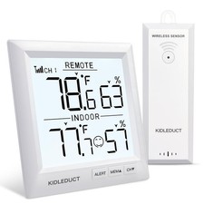 Indoor Outdoor Thermometer Wireless Battery Powered, High Precision Inside Ou...
