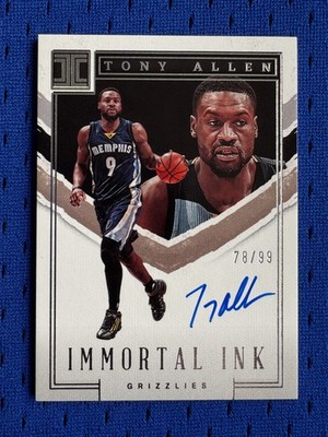 2022-23 Panini Impeccable - Tony Allen Auto /99