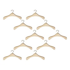 10pcs mini cintres en bois Petit jouet manteau cintres poupées jupe cintres