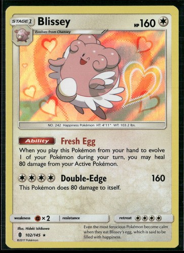 Pokemon - Blissey 102/145 Holo Rare Guardians Rising NM