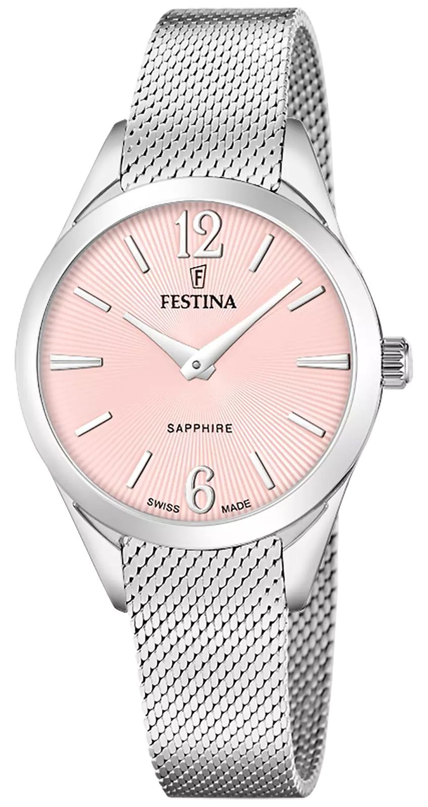 Festina Swiss Made Grace Quartz (32mm) Pink Sunray Dial / Stainless F20076/2