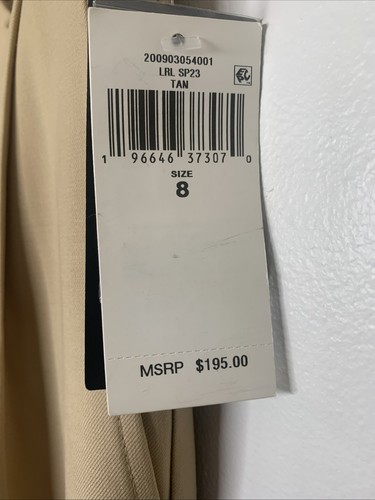 Lauren Ralph Lauren Pleated Wool-Blend Twill Pant Sz 8 New Retail $195 Wide Leg - Picture 9 of 15
