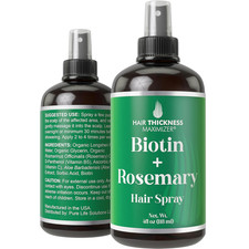Biotin  Rosemary Oil Spray for Hair Growth. Vegan Leave in Conditioner for Wome