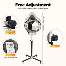 1000W Standing Hair Dryer Hair Steamer Hair Color Processor Salon Equipment 110V