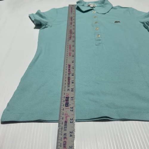 Lacoste Womens Light Blue Polo Shirt Short Sleeves Size 36 - Picture 7 of 9