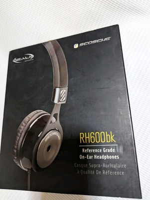 Scosche rh600bk Realm On - Ear Headphones - Open -box in original packaging.