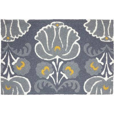 Jellybean Indoor/Outdoor Decorative Ramona Gray Accent Rug - 20'' X 30''