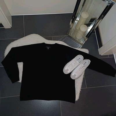 Rippstrickpulli M 40 42 schwarz Amisu Strickpullover warm kuschelig TopZustand