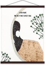 Walnut 8" Magnetic Poster Hanger   Fits 8 10/12/18, Strong Magnets, Easy Swap