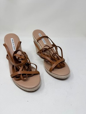Chelsea & Violet Honey Mariah Ankle Wrap Espadrille Wedge Sandals Sz 8.5