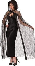 Forum Novelties Adult Hooded Spider Web Cape Costume Outerwear, As Shown, One...