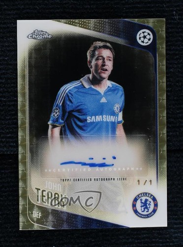 2025 Chrome UEFA Club Competitions Legends Superfractor 1/1 John Terry Auto 16wc