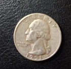 1951 D Washington Quarter 90% Silver