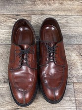Allen Edmonds Stockbridge Leather Shoes Mens 10.5 D Brown Oxford Made in USA
