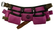 Graintex Kids 9-Pocket Tool Belt, Ripstop Canvas, Leather Trim, Purple