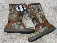 ✅ Rocky Snake Waterproof Boots Mens 11M Mossy Oak Camo Goretex 16" Hunting 7528