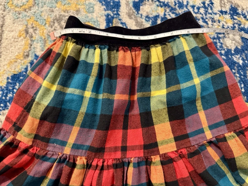 Falda a Cuadros Hanna Andersson Franela Talla 6-7 Niveles Academia Terciopelo Borde Foto 3 de 4