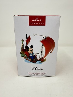 Disney Mickey Hallmark Keepsake - Off to Neverland! Ornament New Open Box.