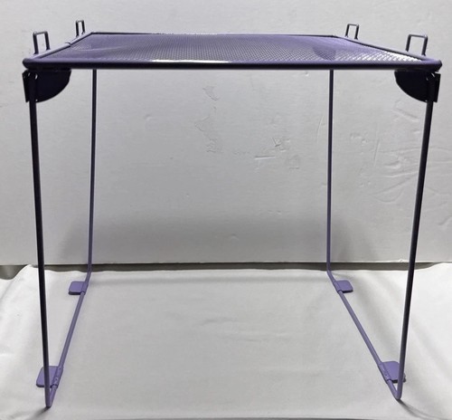 Locker Shelf Standard School Locker Organizer Collapsible Shelf Light Purple