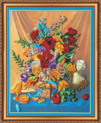 Bead Embroidery Kit ''Tulips'' Stitching Handmade Beadwork