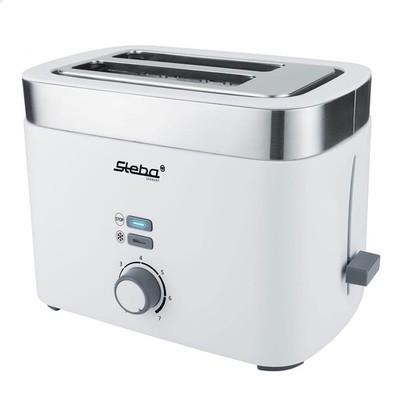 Steba TO 10 Bianco Toaster weiß 7 Stufen Auftauen inkl. Brötchenaufsatz