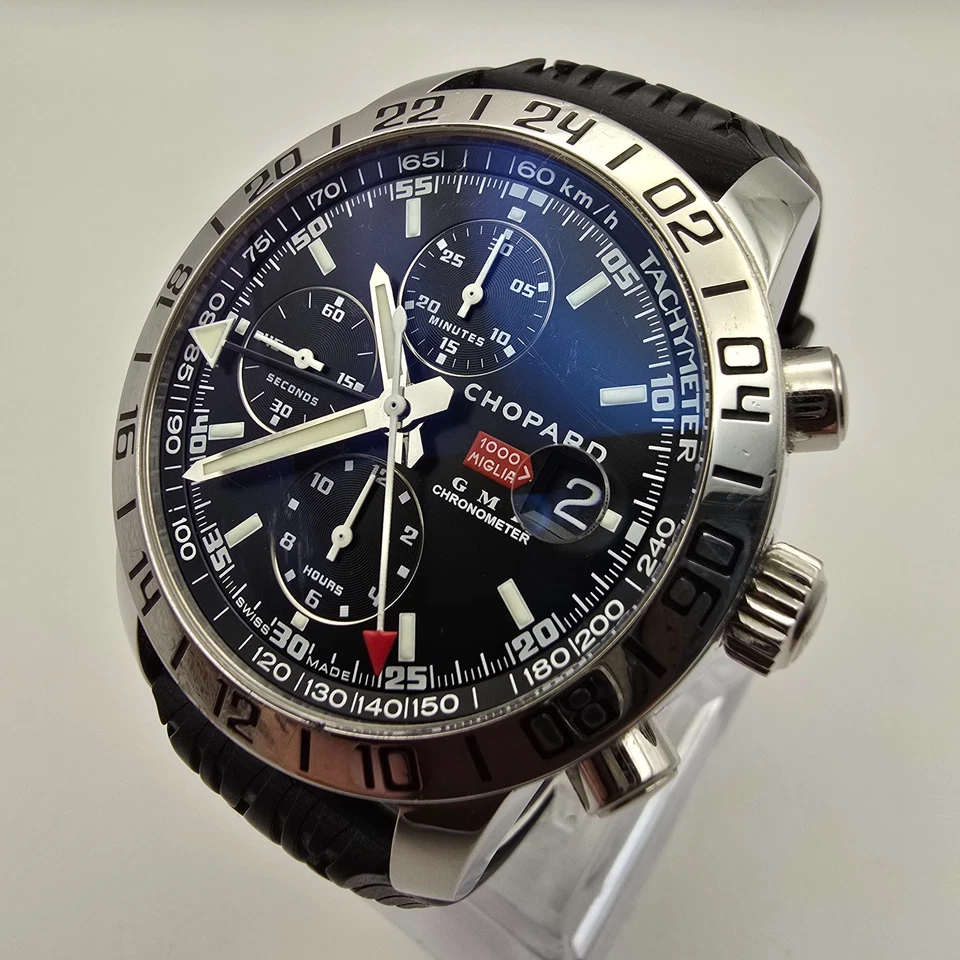 RELOJ HOMBRE CHOPARD MILLE MIGLIA GMT 8992 ACERO CRONÓGRAFO SUIZO FECHA AUTOMÁTICA. Foto 4 de 4