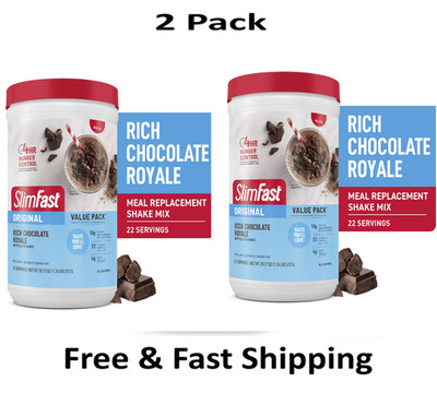SlimFast Original Rich Chocolate Royale Meal Replacement Shake 20.18 Oz (2 Pack
