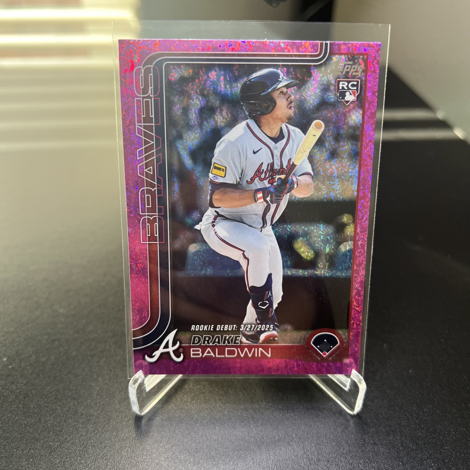 2025 Topps Update Series Rookie Debut Pink Holo-Foil Drake Baldwin RC #US113