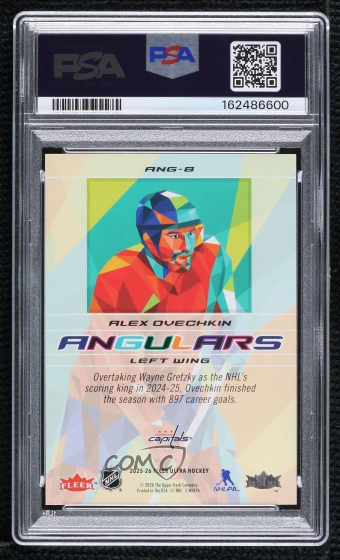2025-26 Upper Deck Fleer Ultra Angulars Alex Ovechkin #ANG-8 PSA 10 GEM MT view 2