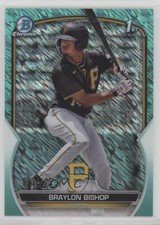 2023 Bowman Chrome Prospects Aqua Shimmer Refractor 3/125 Braylon Bishop 1j7t