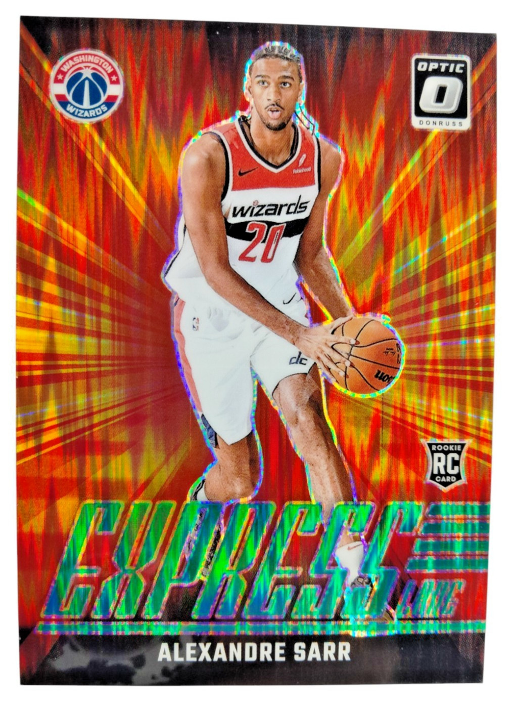 2024-25 Donruss Optic - Express Lane Alex Sarr #11 Green Shock Prizm RC /149