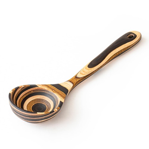Pakkawood Deep Soup Ladles, 10.6 inch Big Wooden Ladle for Cooking, Wooden Ki...
