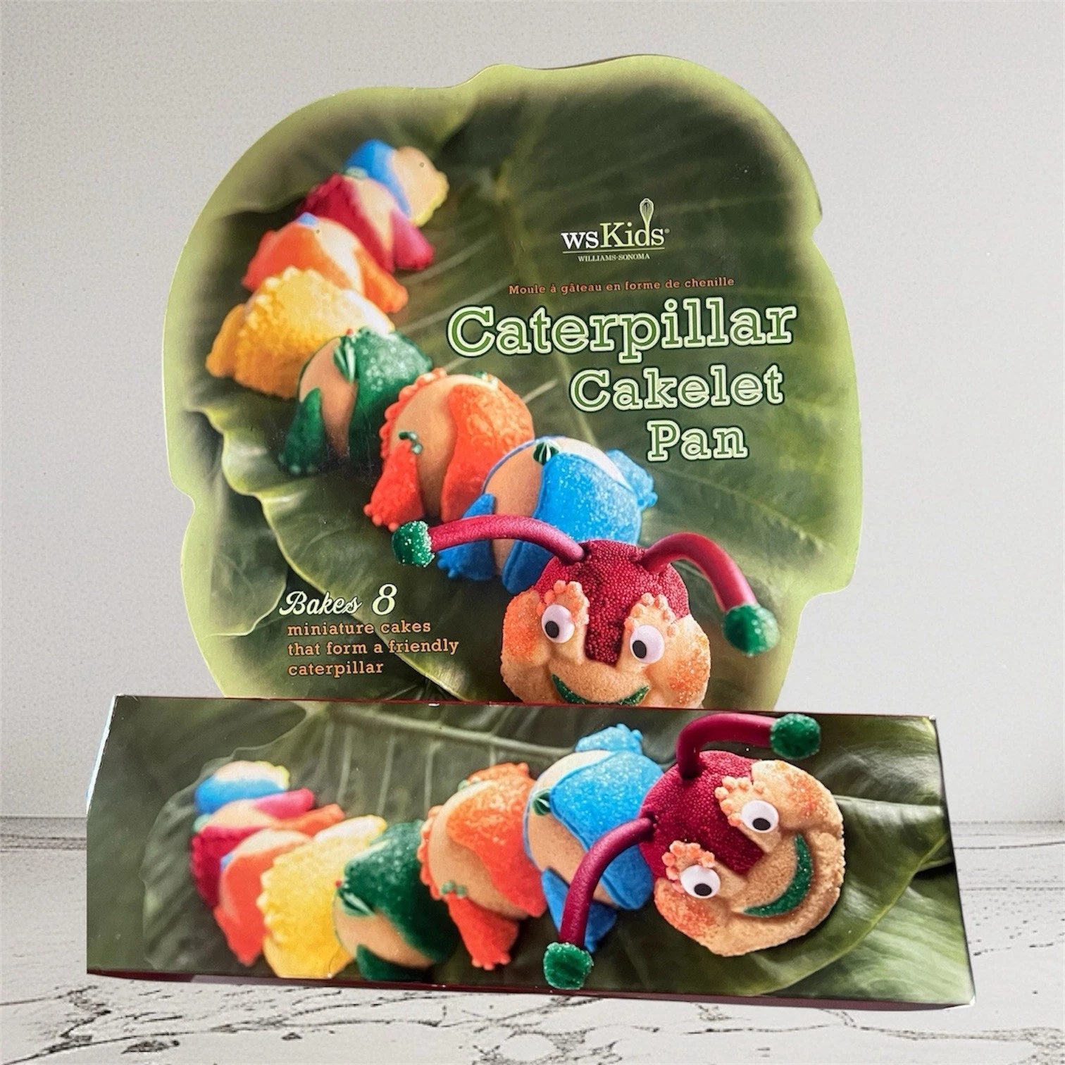 William’s Sonoma Cakelet Baking Pan & Decorating Kit Caterpillar NEW 2pc Kid’s