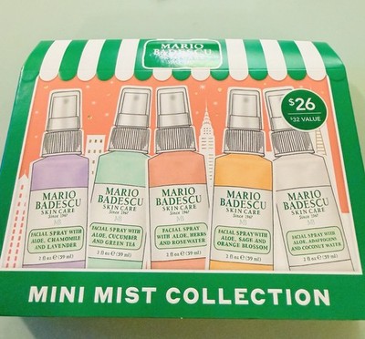 Mario Badescu Mini Mist Collection Hydrating Facial Spray Set 5x2 fl oz Aloe
