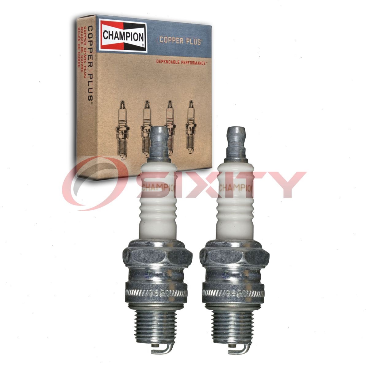 2 pc Champion Copper Plus Spark Plugs for 1957-1961 Lloyd Alexander 0.3L zj