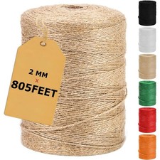 Natural Jute Twine String Bulk Hemp Rope Cord for Crafts Gardening Gift Wrapping