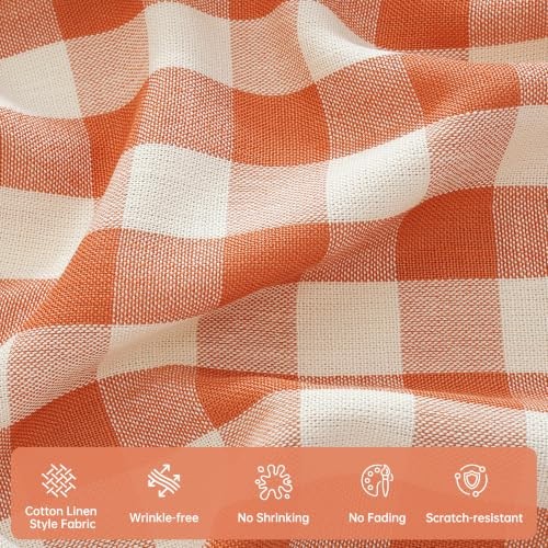 Herbst Gingham ovale Tischdecke mit Quasten, 60" x 84" - 84" x 60" (oval) orange - Bild 6 von 8